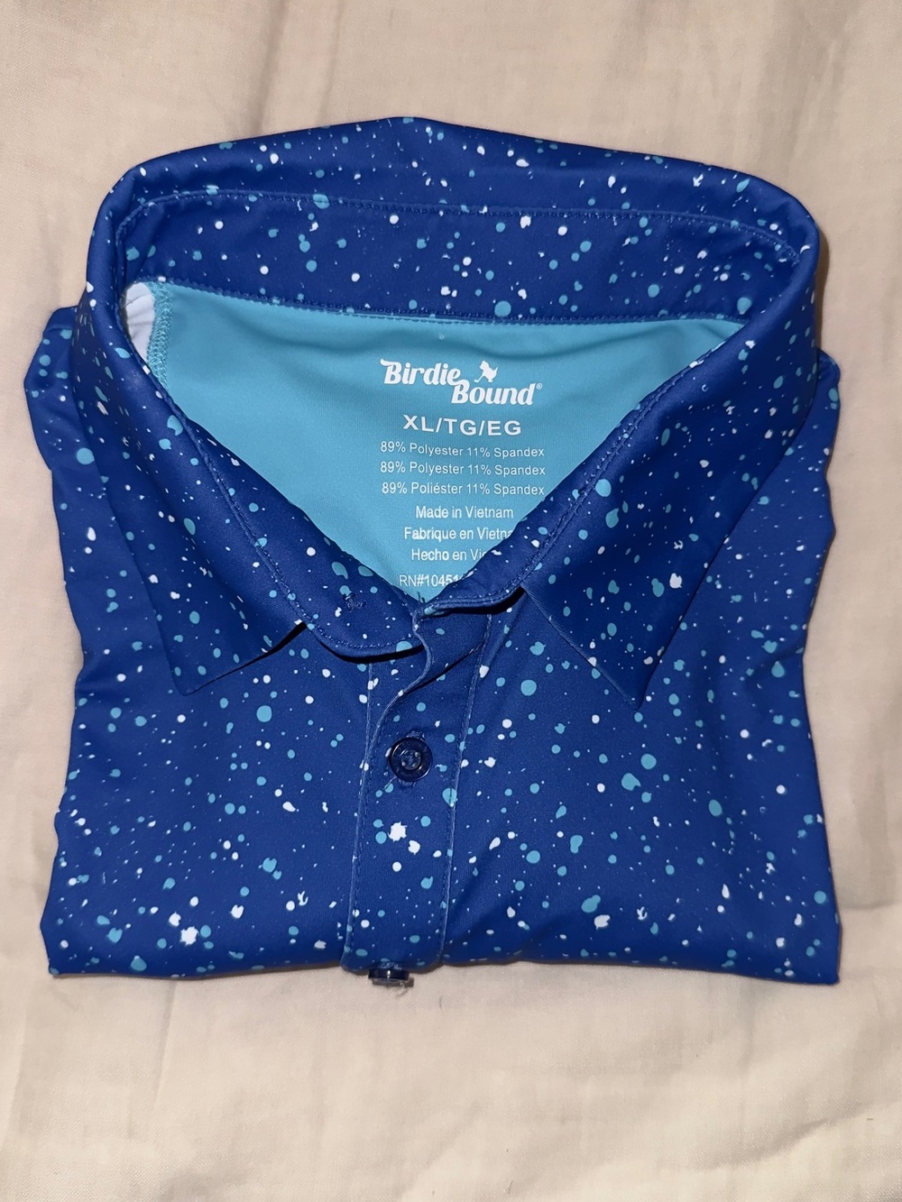 Birdies Navy Blue Splatter Polo
